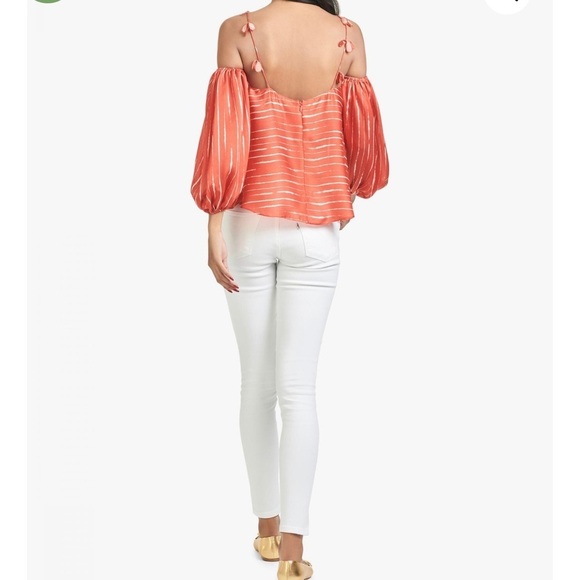 Sachin & Babi Harlow Off-Shoulder Top Orange NWOT - Picture 9 of 10